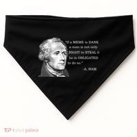 Dank Memes Alexander Hamilton A. Ham Quote USA-Made Doggie Bandana thumb 0