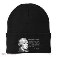 Dank Memes Alexander Hamilton A. Ham Quote Beanie thumb 0