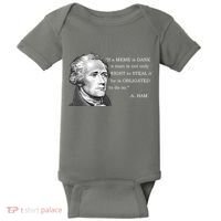 Dank Memes Alexander Hamilton A. Ham Quote Baby Bodysuit thumb 0