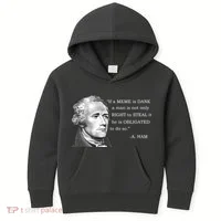 Dank Memes Alexander Hamilton A. Ham Quote Kids Hoodie thumb 0