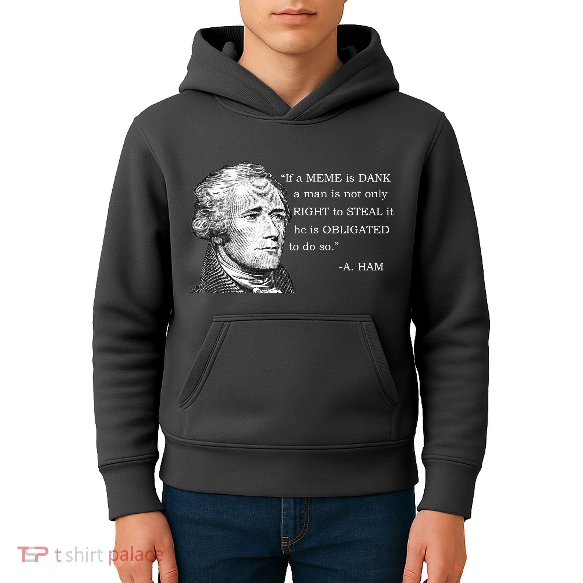 Dank Memes Alexander Hamilton A. Ham Quote Kids Hoodie
