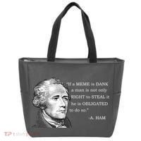 Dank Memes Alexander Hamilton A. Ham Quote Tote Bag thumb 0