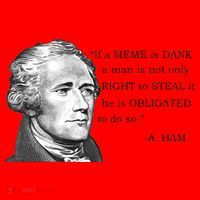 Dank Memes Alexander Hamilton A. Ham Quote Santa Hat thumb 1