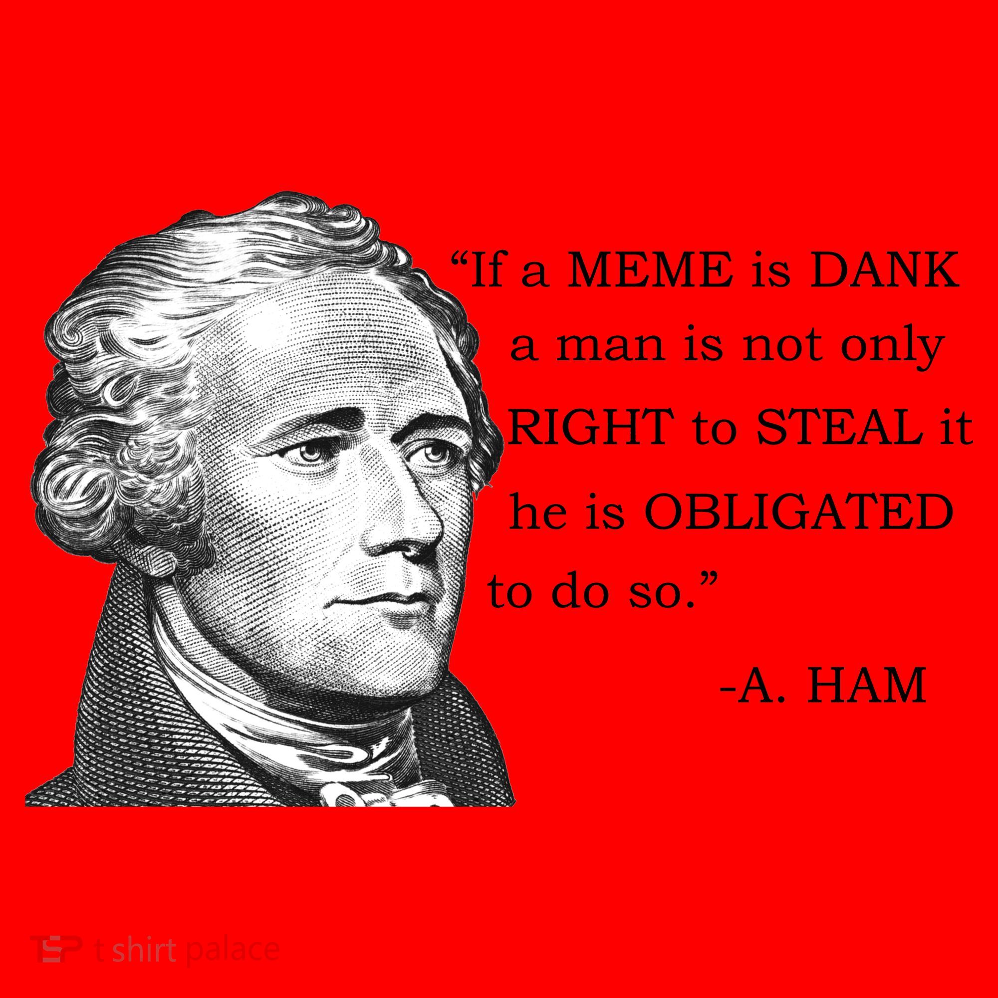 Dank Memes Alexander Hamilton A. Ham Quote Santa Hat