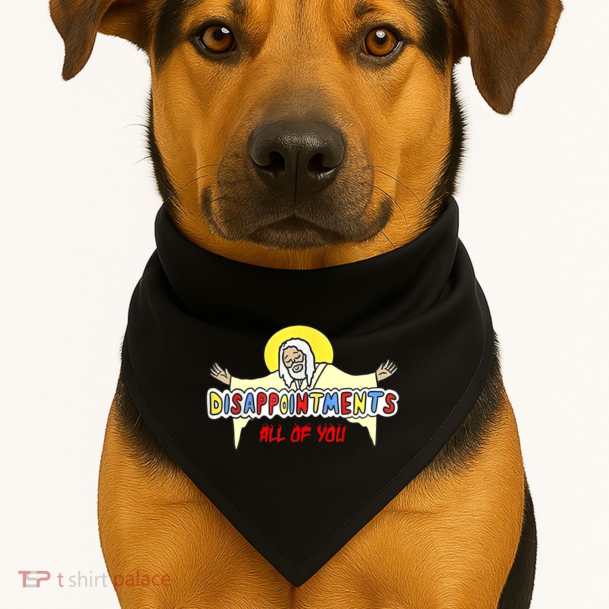 Disappointments All Of You Jesus Sarcastic Humor USA-Made Doggie Bandana