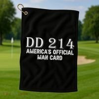 Dd214 Americas Officially Man Card Golf Towel thumb 1