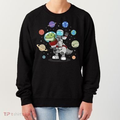 Dinosaur Astronaut & Planets Space & Dino Space Women's Sweatshirt