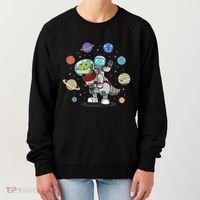 Dinosaur Astronaut & Planets Space & Dino Space Women's Sweatshirt thumb 0