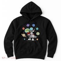 Dinosaur Astronaut & Planets Space & Dino Space Hoodie thumb 0