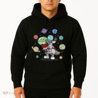 Dinosaur Astronaut & Planets Space & Dino Space Hoodie thumb 2