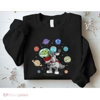 Dinosaur Astronaut & Planets Space & Dino Space Sweatshirt thumb 2