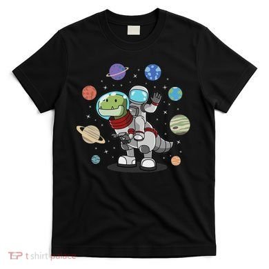 Dinosaur Astronaut & Planets Space & Dino Space T-Shirt