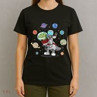 Dinosaur Astronaut & Planets Space & Dino Space T-Shirt thumb 4