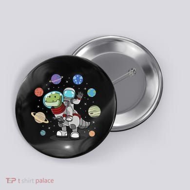Dinosaur Astronaut & Planets Space & Dino Space Button