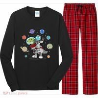 Dinosaur Astronaut & Planets Space & Dino Space Long Sleeve Pajama Set thumb 0