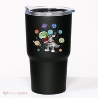 Dinosaur Astronaut & Planets Space & Dino Space Tumbler thumb 0