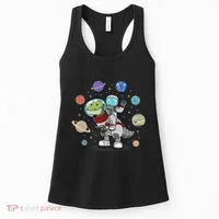 Dinosaur Astronaut & Planets Space & Dino Space Women's Tank Top thumb 0