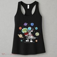 Dinosaur Astronaut & Planets Space & Dino Space Women's Tank Top thumb 3