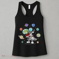 Dinosaur Astronaut & Planets Space & Dino Space Women's Tank Top thumb 3