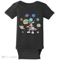 Dinosaur Astronaut & Planets Space & Dino Space Baby Bodysuit thumb 0