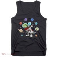 Dinosaur Astronaut & Planets Space & Dino Space Tank Top thumb 0