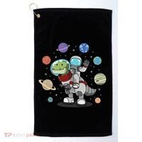Dinosaur Astronaut & Planets Space & Dino Space Golf Towel thumb 0
