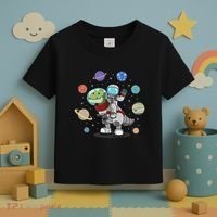 Dinosaur Astronaut & Planets Space & Dino Space Toddler T-Shirt thumb 3
