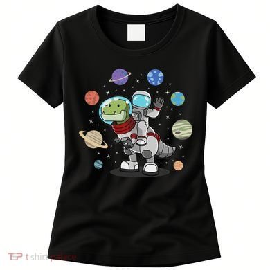 Dinosaur Astronaut & Planets Space & Dino Space Women's T-Shirt