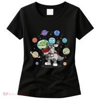 Dinosaur Astronaut & Planets Space & Dino Space Women's T-Shirt thumb 0