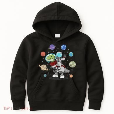 Dinosaur Astronaut & Planets Space & Dino Space Kids Hoodie