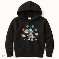 Dinosaur Astronaut & Planets Space & Dino Space Kids Hoodie thumb 0
