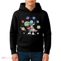 Dinosaur Astronaut & Planets Space & Dino Space Kids Hoodie thumb 4