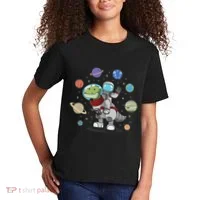 Dinosaur Astronaut & Planets Space & Dino Space Kids T-Shirt thumb 2
