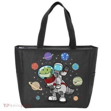 Dinosaur Astronaut & Planets Space & Dino Space Tote Bag