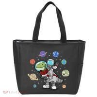 Dinosaur Astronaut & Planets Space & Dino Space Tote Bag thumb 0