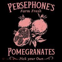 Dark Academia Persephone's Pomegranates Button thumb 1