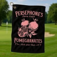 Dark Academia Persephone's Pomegranates Golf Towel thumb 1