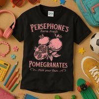 Dark Academia Persephone's Pomegranates Kids T-Shirt thumb 3