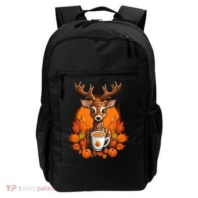 Deer Antlers Pumpkin Spice Latte Fall Thanksgiving Halloween Backpack