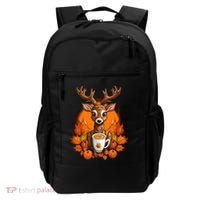 Deer Antlers Pumpkin Spice Latte Fall Thanksgiving Halloween Backpack thumb 0