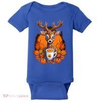 Deer Antlers Pumpkin Spice Latte Fall Thanksgiving Halloween Baby Bodysuit thumb 0