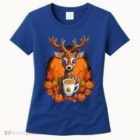 Deer Antlers Pumpkin Spice Latte Fall Thanksgiving Halloween Women's T-Shirt thumb 0