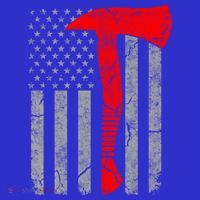 Distressed American Patriot Red Line Axe Firefighter Flag Gift Mousepad thumb 1