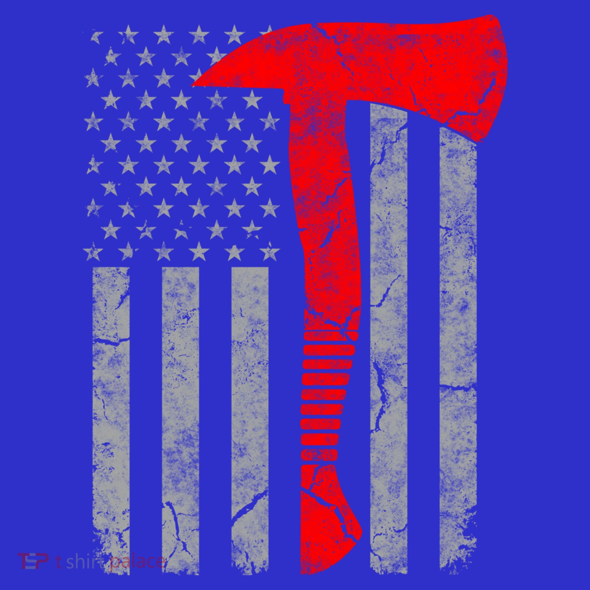 Distressed American Patriot Red Line Axe Firefighter Flag Gift Kids Sweatshirt