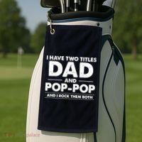 Dad And Pop Pop Golf Towel thumb 2