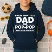 Dad And Pop Pop Kids Hoodie thumb 2