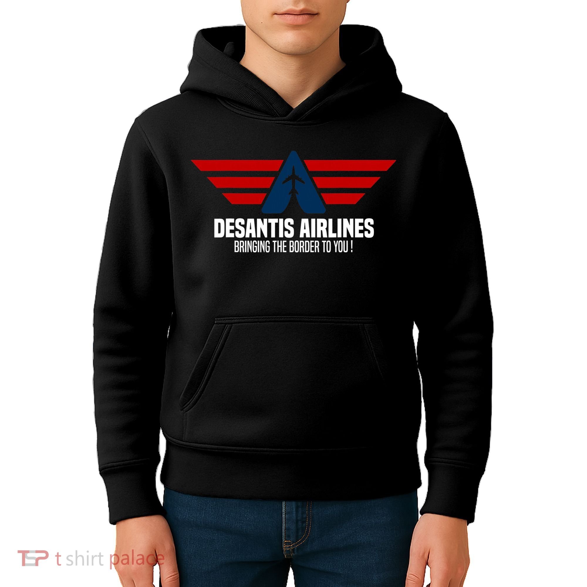DeSantis Airlines Political DeSantis Kids Hoodie