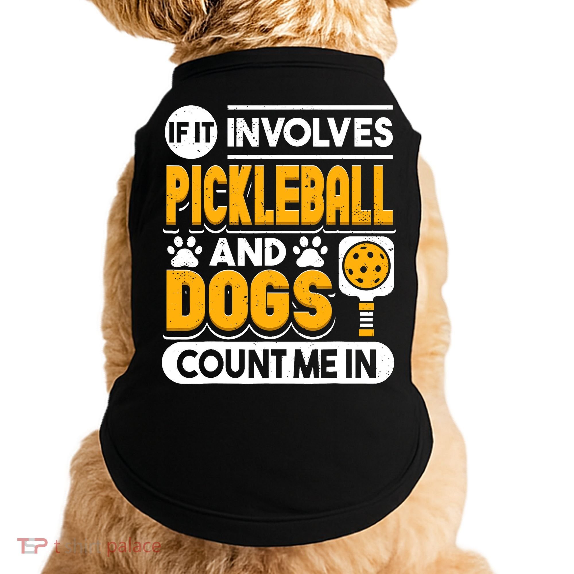 Dogs And Pickleball Lover Doggie Tank