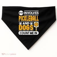 Dogs And Pickleball Lover USA-Made Doggie Bandana thumb 0