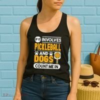 Dogs And Pickleball Lover Women's Tank Top thumb 2